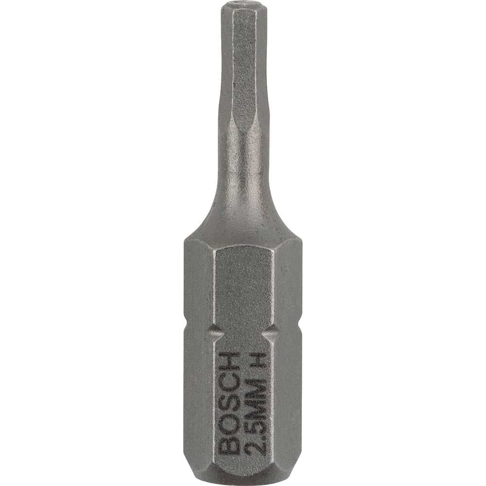 Hex Extra Hard Screwdriver Bit Hex 2.5mm 25mm Pack 3