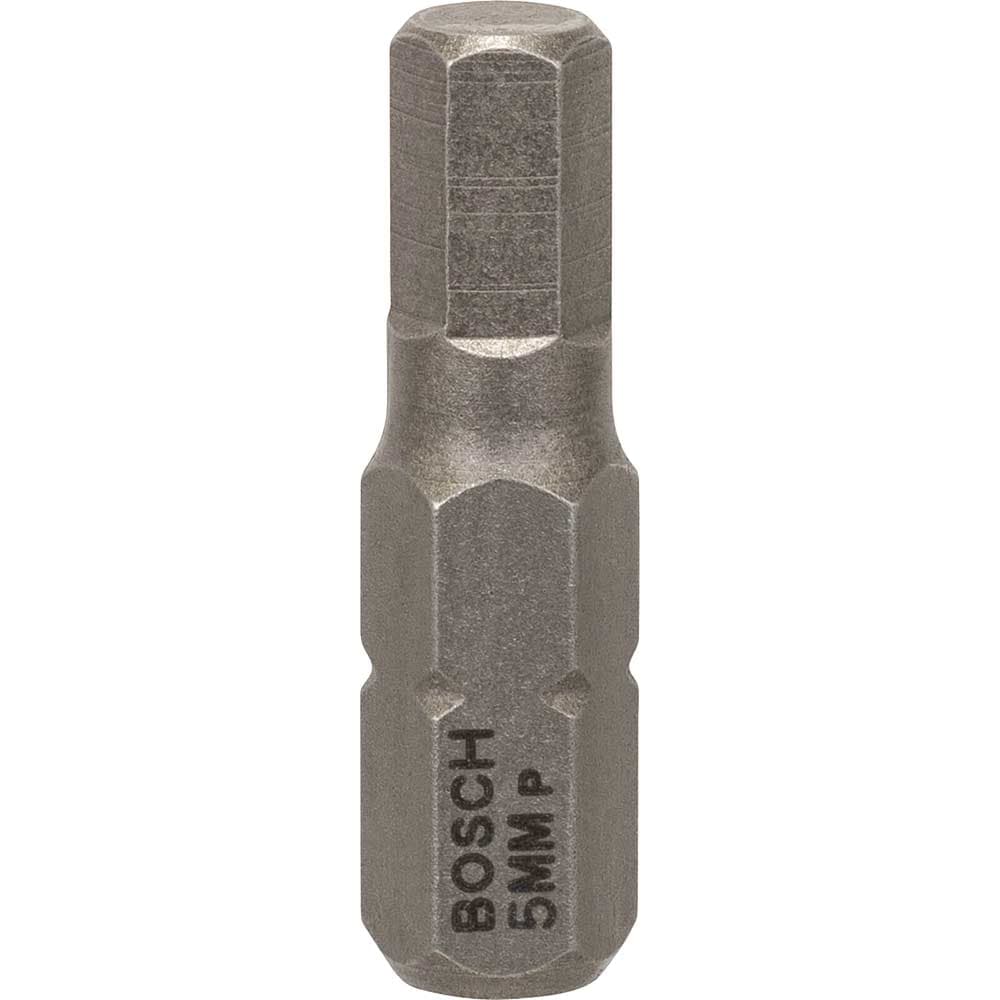 Hex Extra Hard Screwdriver Bit Hex 5mm 25mm Pack 3