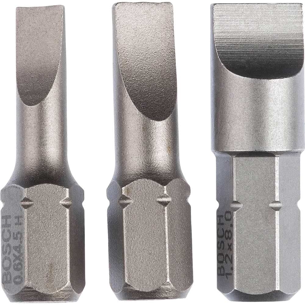 3 Piece Slotted Screwdriver Bit Set