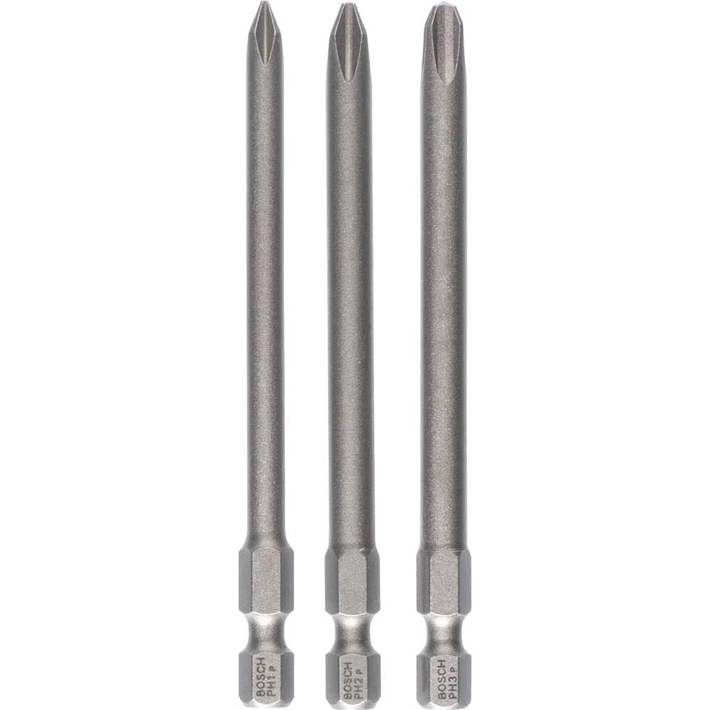 3 Piece 89mm Long Phillips Screwdriver Bit Set