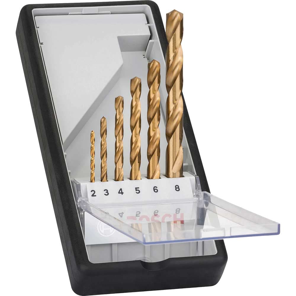 Robust Line 6 Piece HSS TiN Drill Bit Set