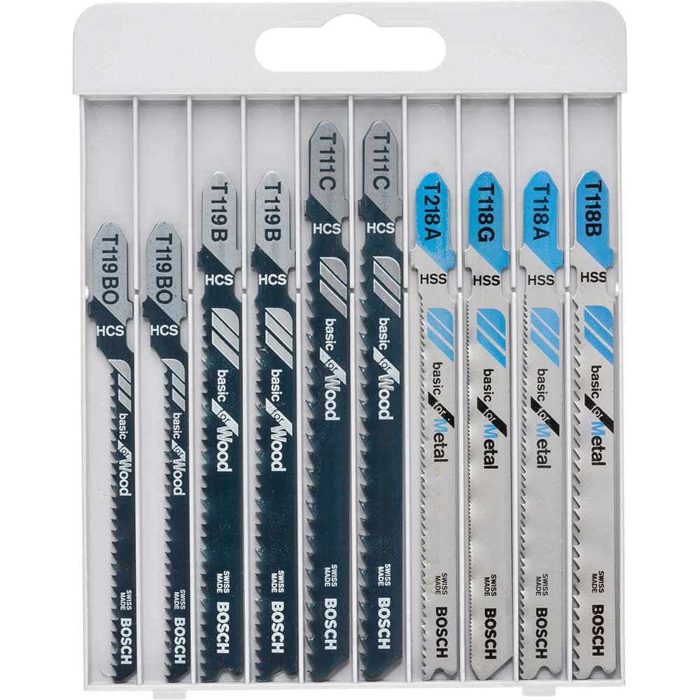 10 Piece Wood Metal Cutting Jigsaw Blade Set