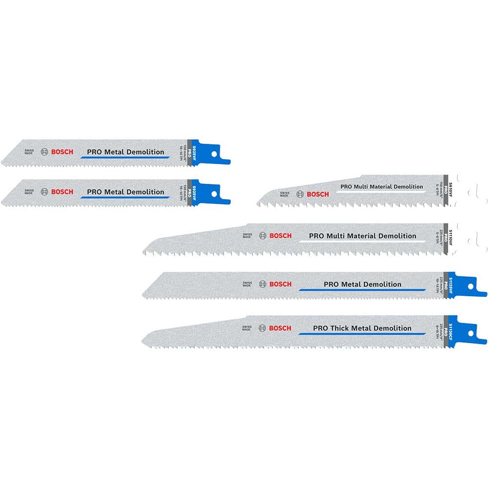 PRO 6 Piece Demolition Reciprocating Saw Blade Set
