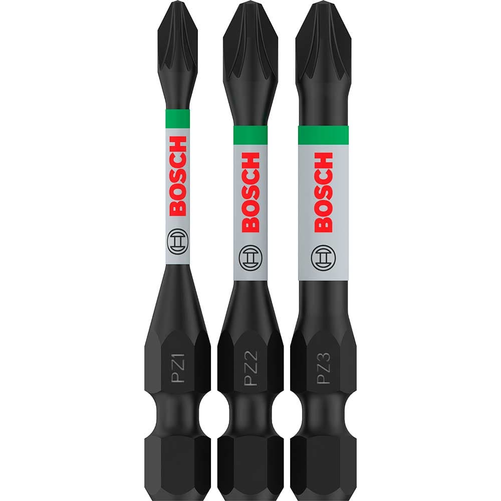 PRO 3 Piece Impact Control Torsion Pozi Screwdriver Bits Pozi 55mm Pack 3
