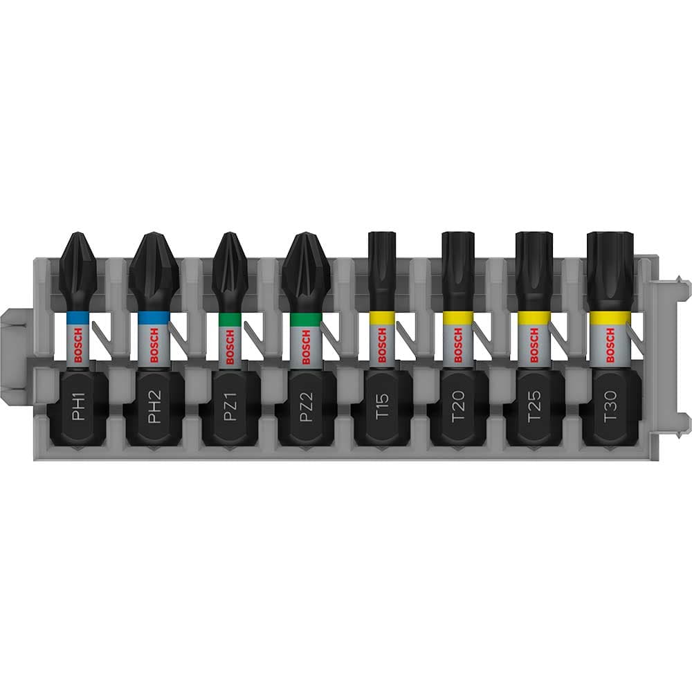 PRO 8 Piece Impact Phillips Pozi Torx Screwdriver Bit Set