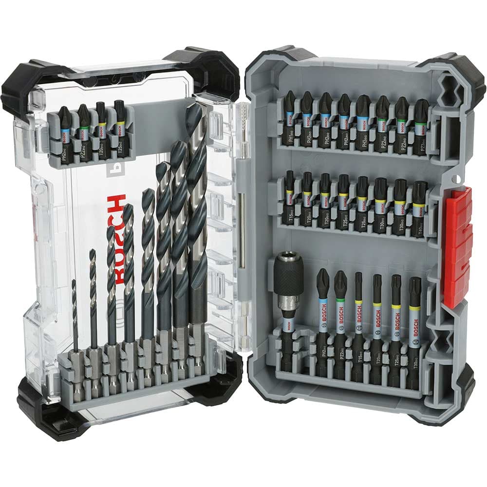 PRO 35 Piece Impact Screwdriver Metal Drill Bit Set