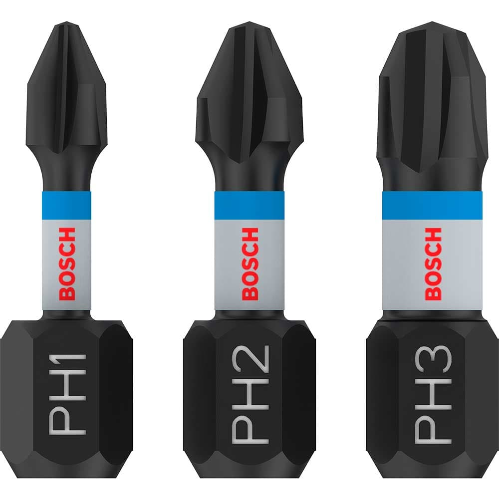 PRO 3 Piece Impact Control Torsion Phillips Screwdriver Bits Phillips 25mm Pack 3