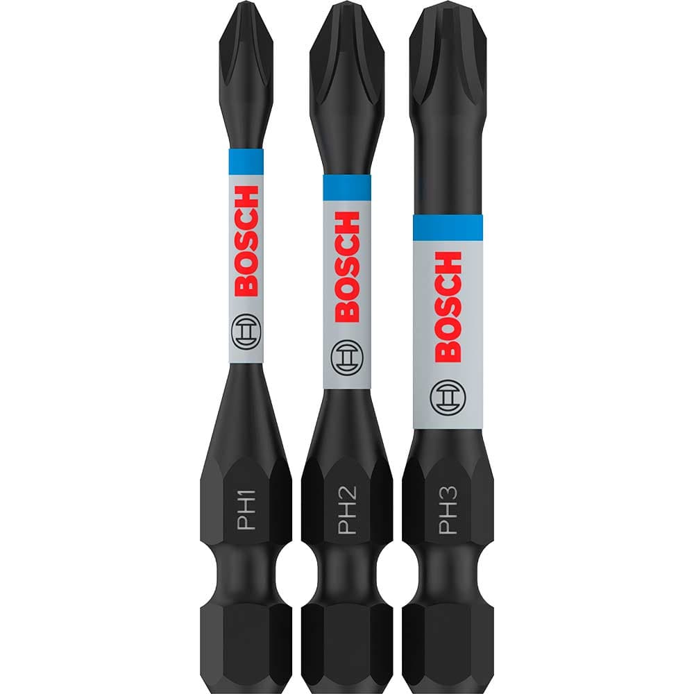 PRO 3 Piece Impact Control Torsion Phillips Screwdriver Bits Phillips 50mm Pack 3