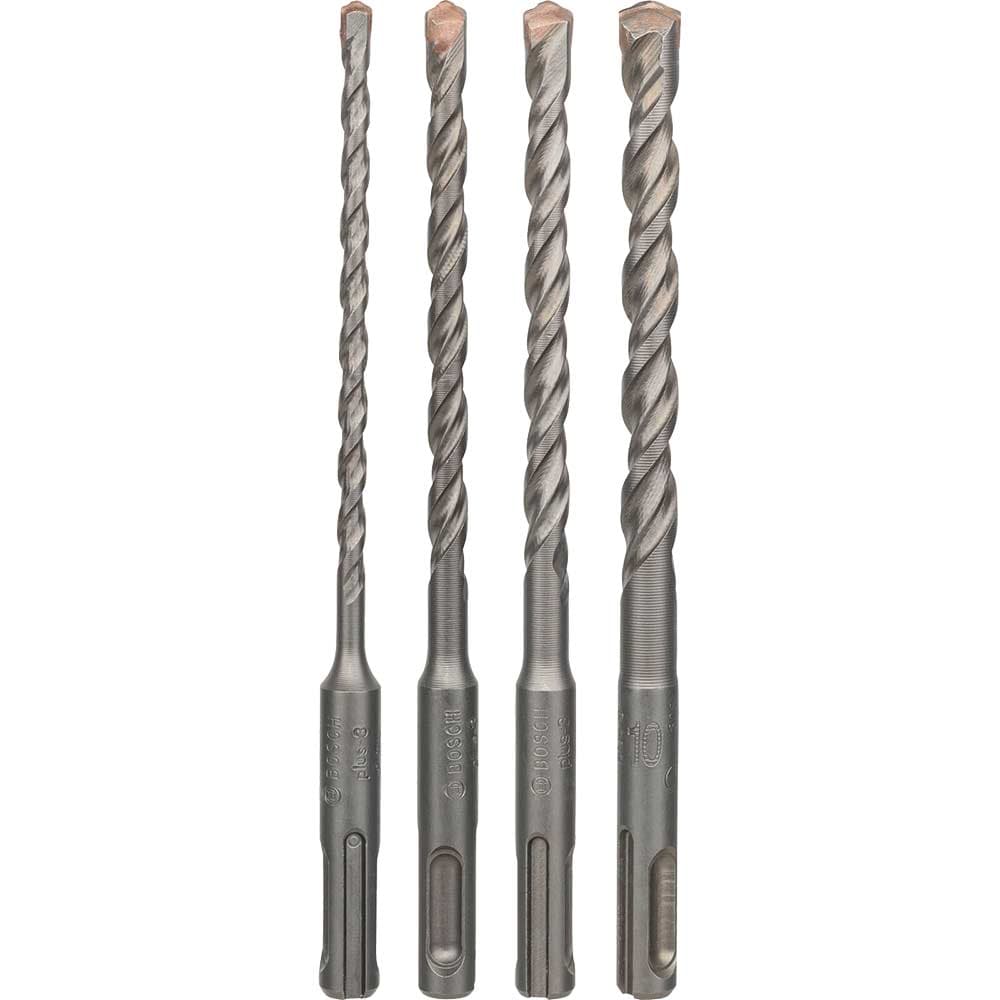 4 Piece 3 Series SDS Plus Masonry Drill Bit Set