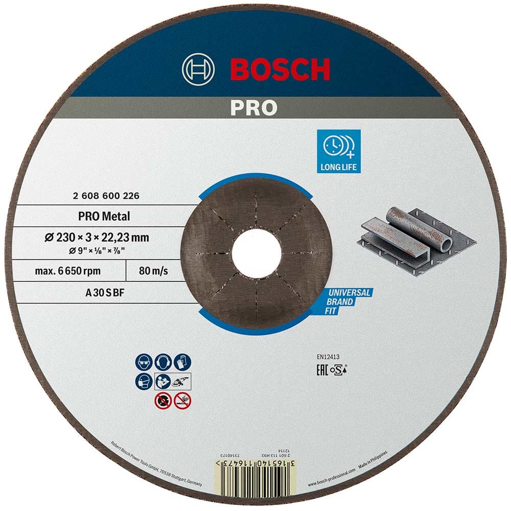 PRO A30S BF Depressed Centre Metal Cutting Disc 230mm