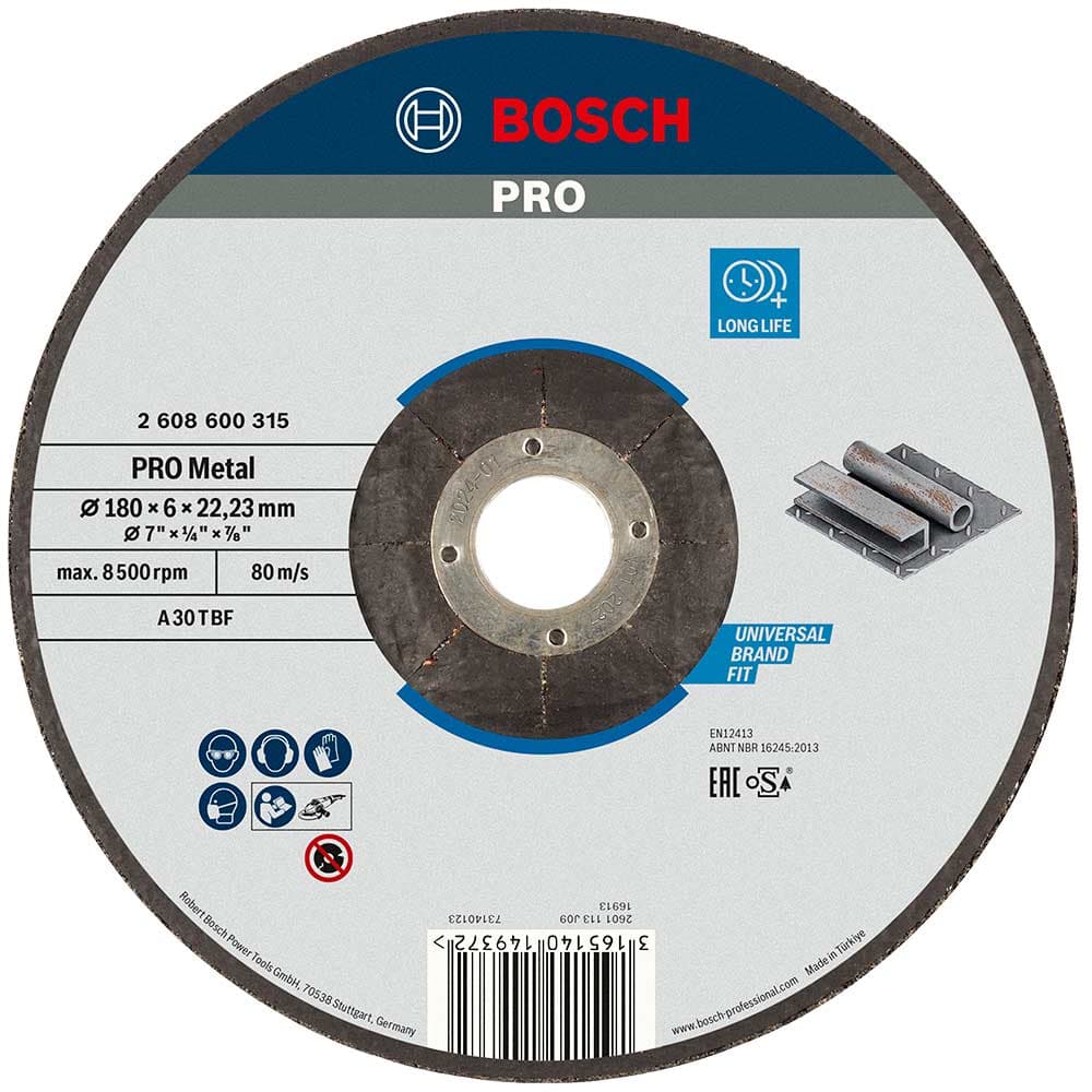 PRO A30T BF Depressed Centre Metal Grinding Disc 180mm