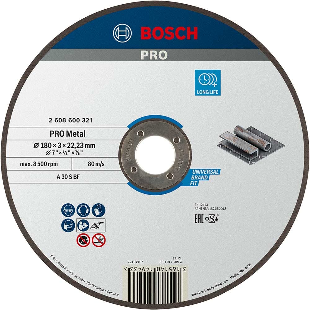 PRO A30S BF Flat Metal Cutting Disc 180mm