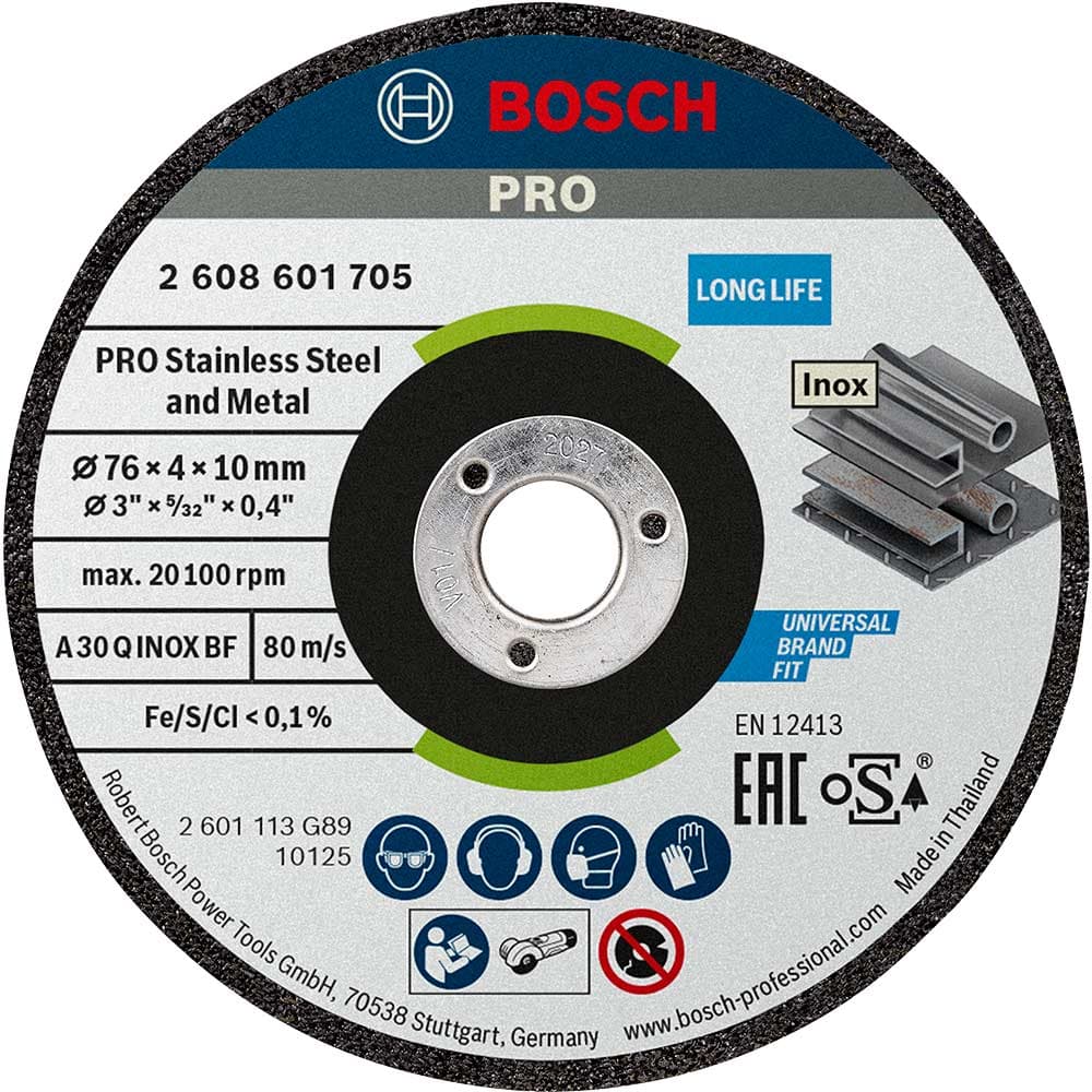 PRO 76mm Inox Cutting Disc GWS 12V 76 Pack 2 76mm 4mm 10mm