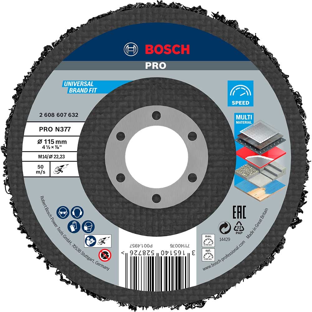 PRO N377 Surface Cleaning Fleece Strip Disc 115mm Pack 1