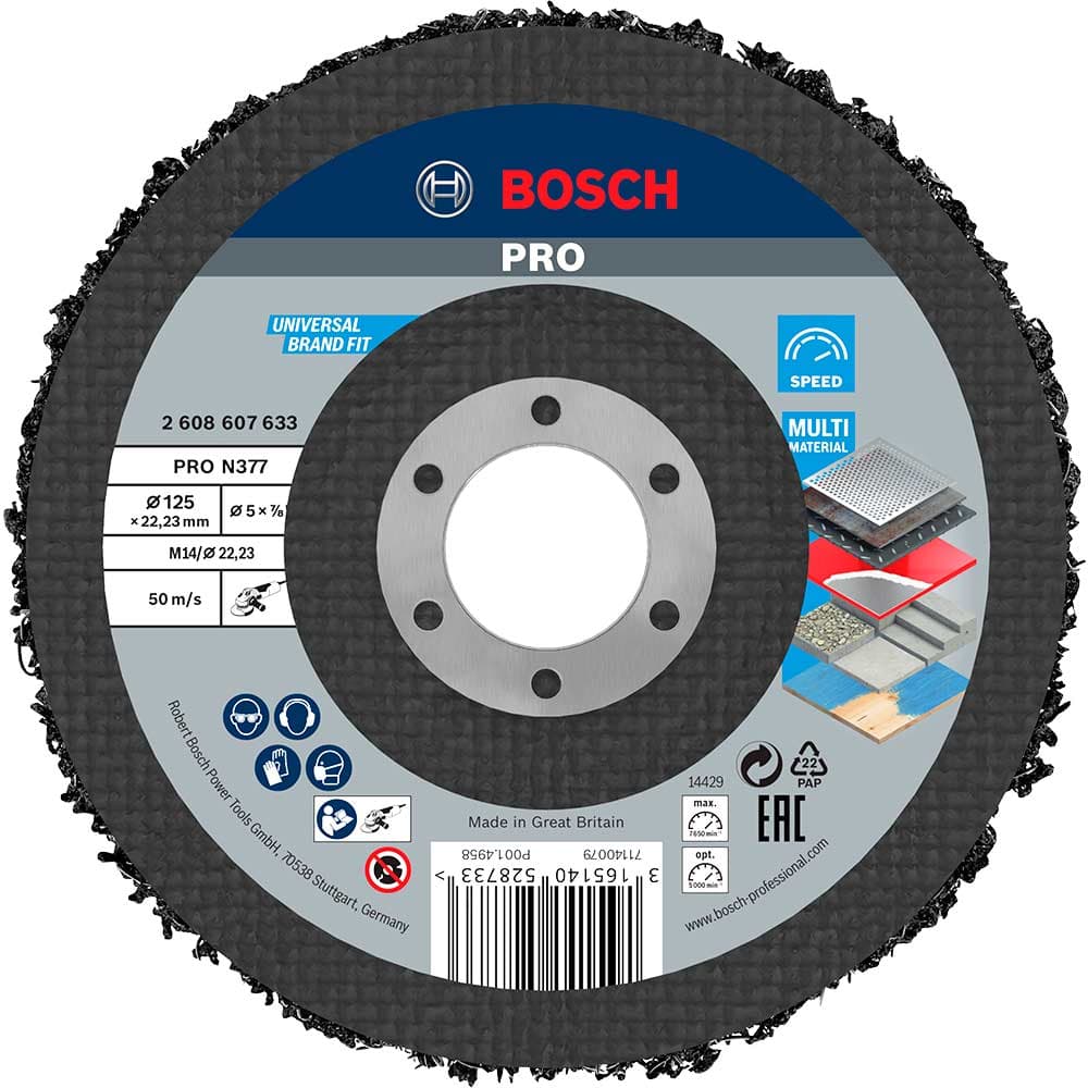 PRO N377 Surface Cleaning Fleece Strip Disc 125mm Pack 1