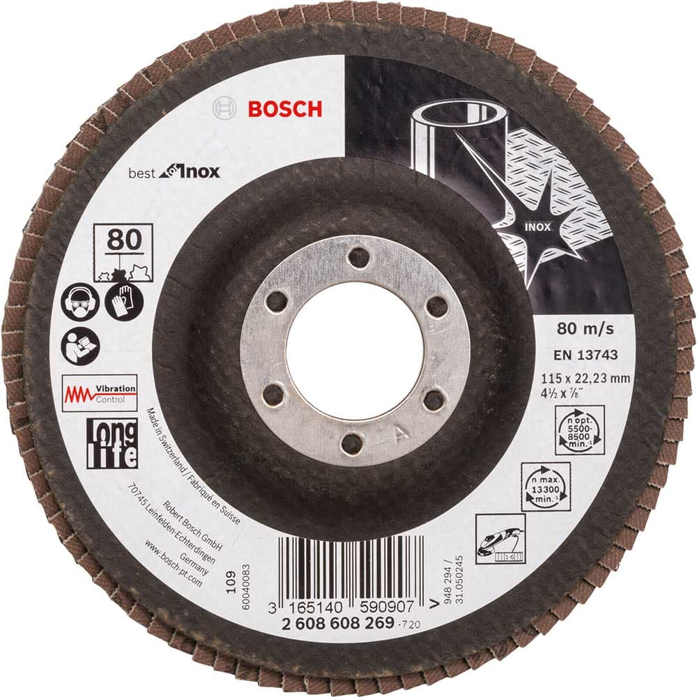 X581 Best Inox Straight Flap Disc 115mm Pack 1