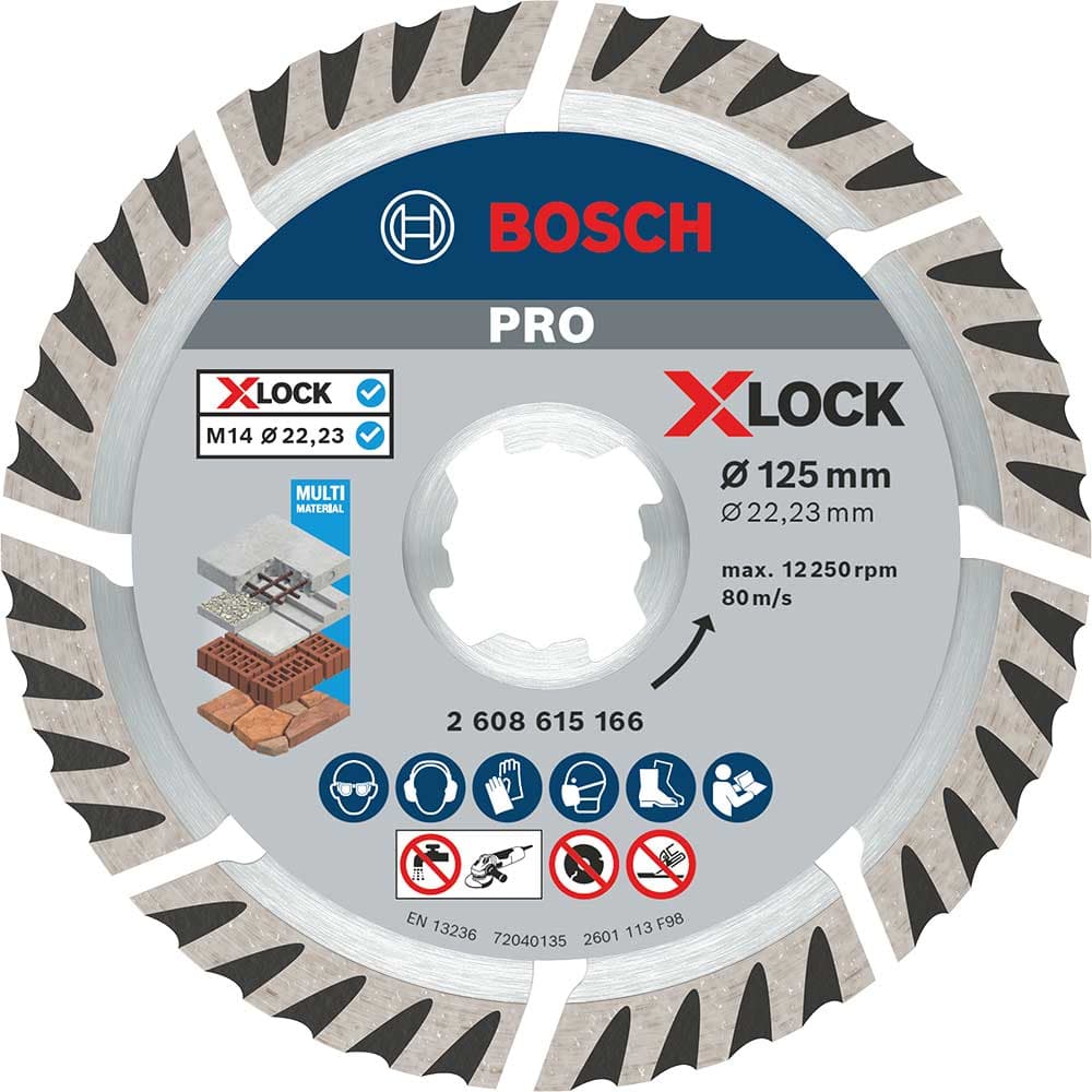 PRO X Lock All Purpose Universal Diamond Cutting Disc 125mm 1.6mm 22mm