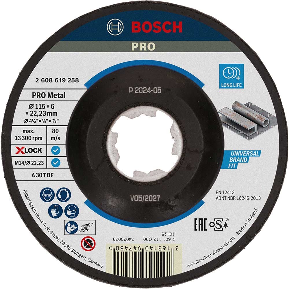 PRO X Lock Depressed Centre Grinding Disc 115mm 6mm 22mm