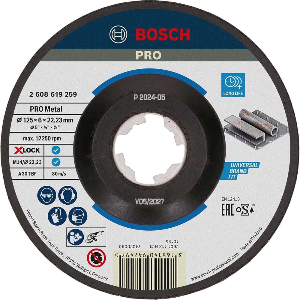 PRO X Lock Depressed Centre Grinding Disc 125mm 6mm 22mm