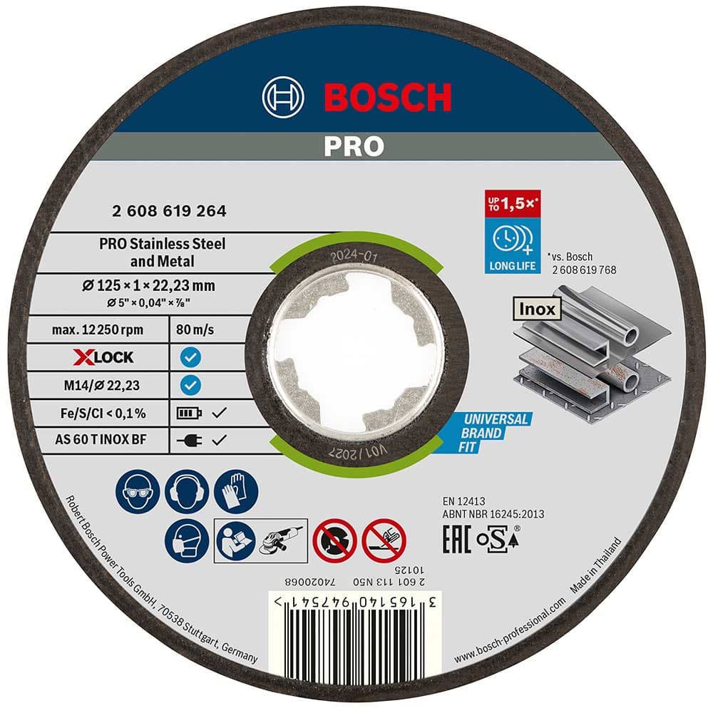 PRO X Lock Rapido Metal Inox Cutting Disc 125mm 1mm 22mm