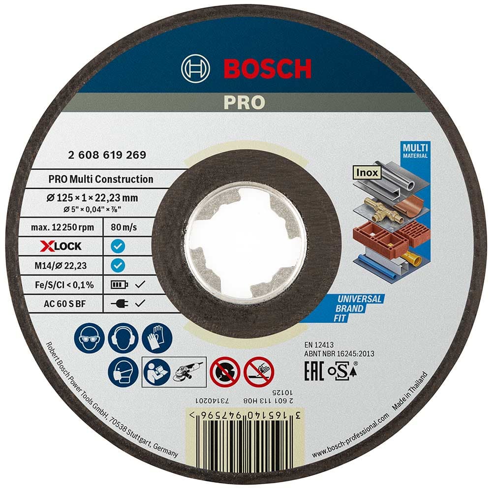 PRO X Lock MultiConstruction Material Cutting Disc 125mm 1mm 22mm