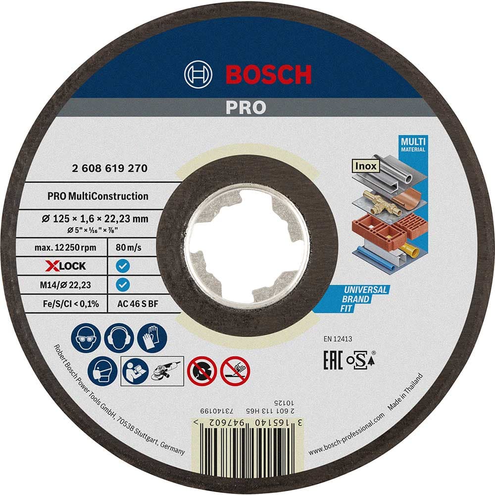 PRO X Lock MultiConstruction Material Cutting Disc 125mm 1.6mm 22mm