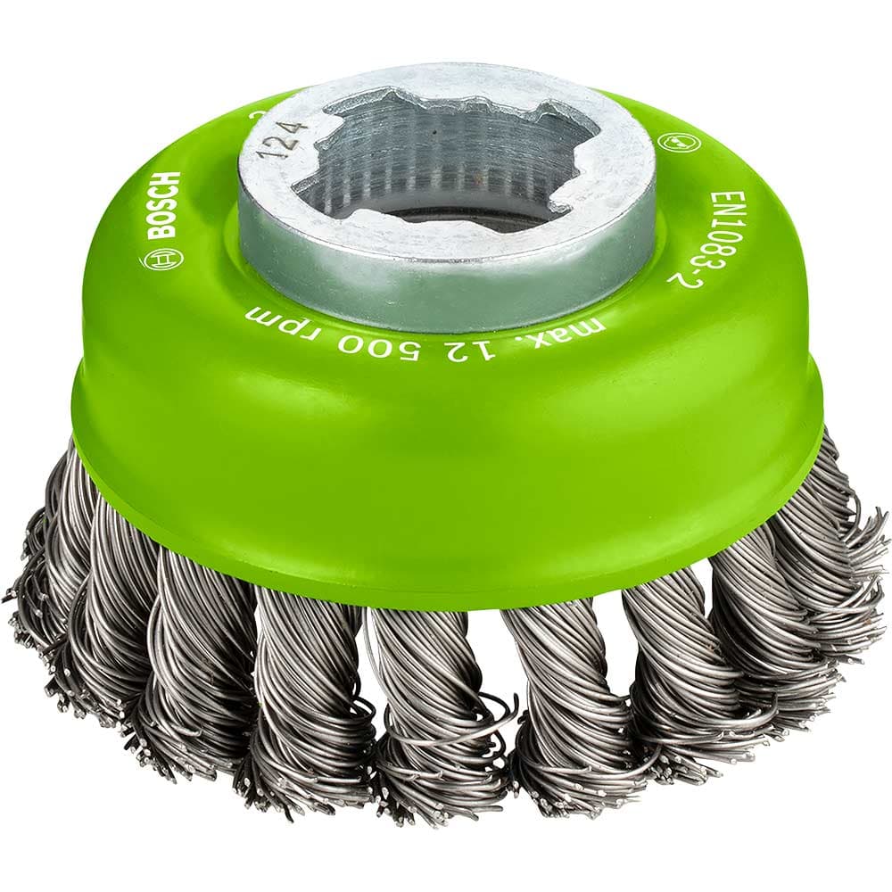 PRO X Lock Knotted Stainless Steel Wire Cup Brush 75mm X Lock