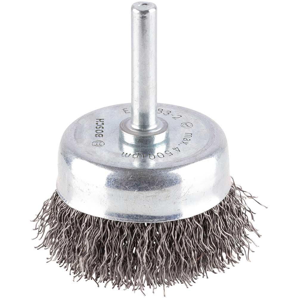 PRO 0.3mm Crimped Steel Wire Brush 50mm 6mm Shank