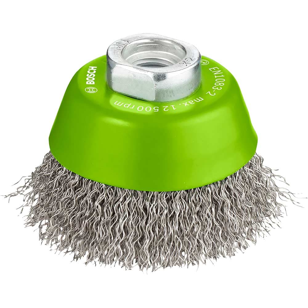 PRO 0.3mm Inox Crimped Wire Cup Brush 65mm M14 Thread