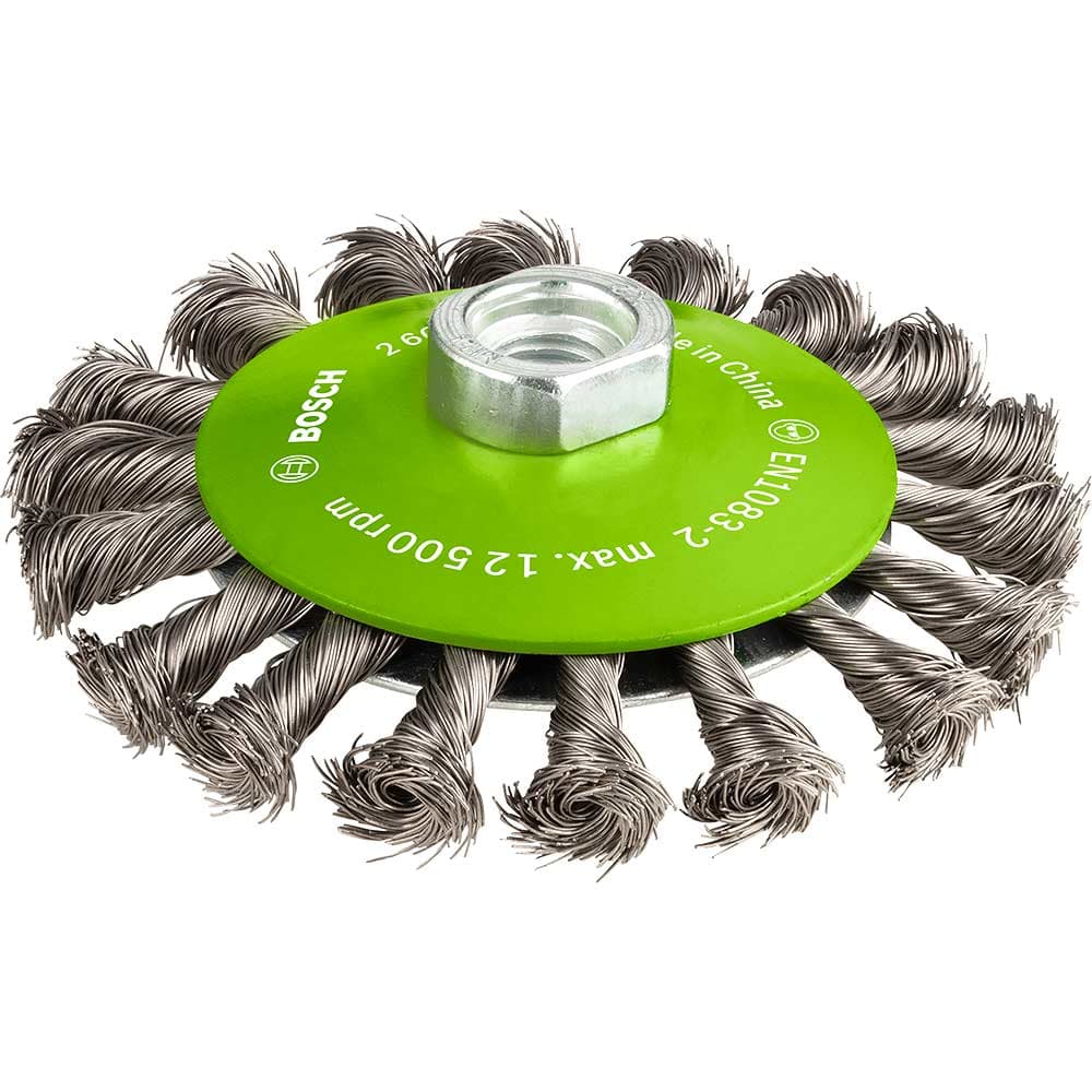 PRO 0.35mm Inox Knotted Wire Wheel Brush 115mm M14 Thread