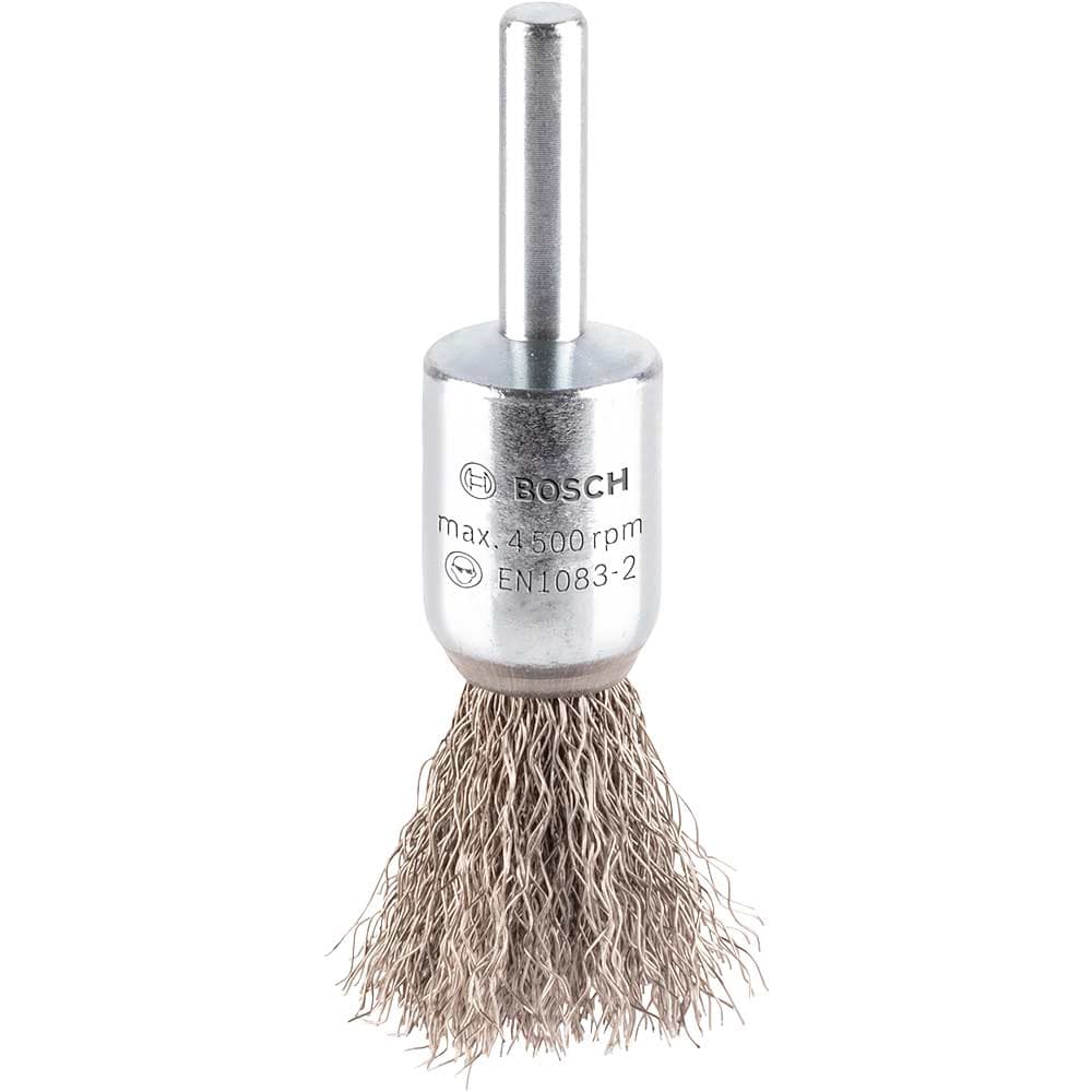 PRO 0.2mm Crimped Inox Steel Wire Pencil Brush 15mm 6mm Shank