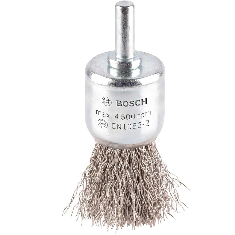 PRO 0.3mm Crimped Inox Steel Wire Pencil Brush 25mm 6mm Shank