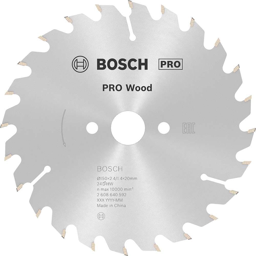 PRO Optiline Wood Cutting Saw Blade 150mm 24T 20mm