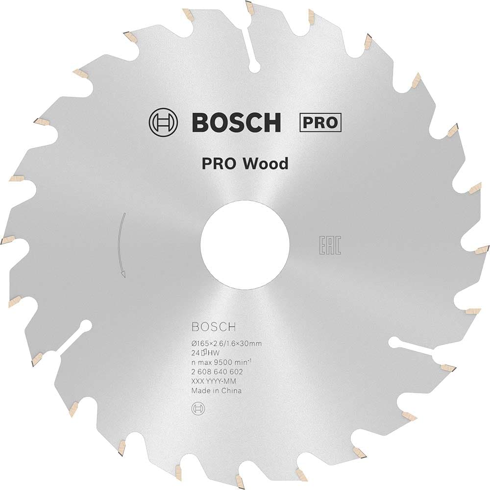 PRO Optiline Wood Cutting Saw Blade 165mm 24T 30mm
