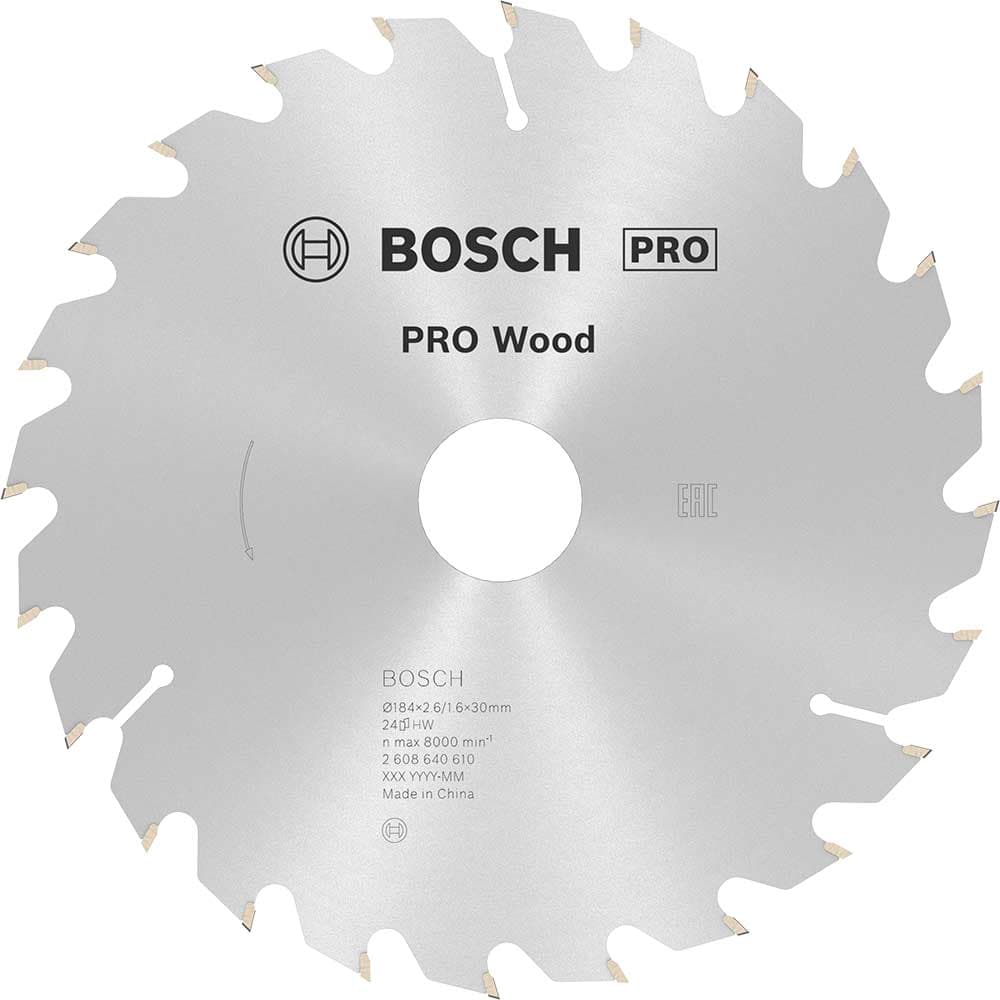 PRO Optiline Wood Cutting Saw Blade 184mm 24T 30mm