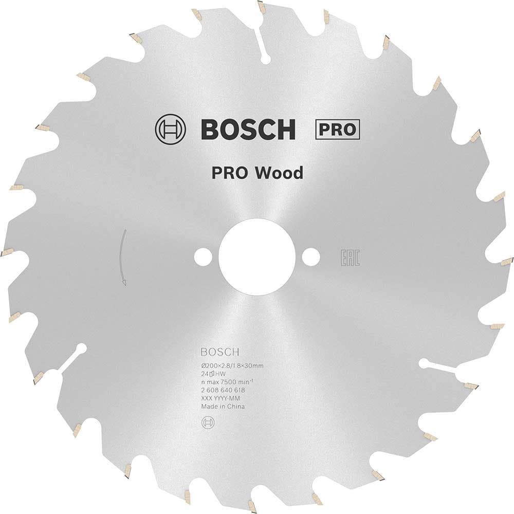 PRO Optiline Wood Cutting Saw Blade 200mm 24T 30mm