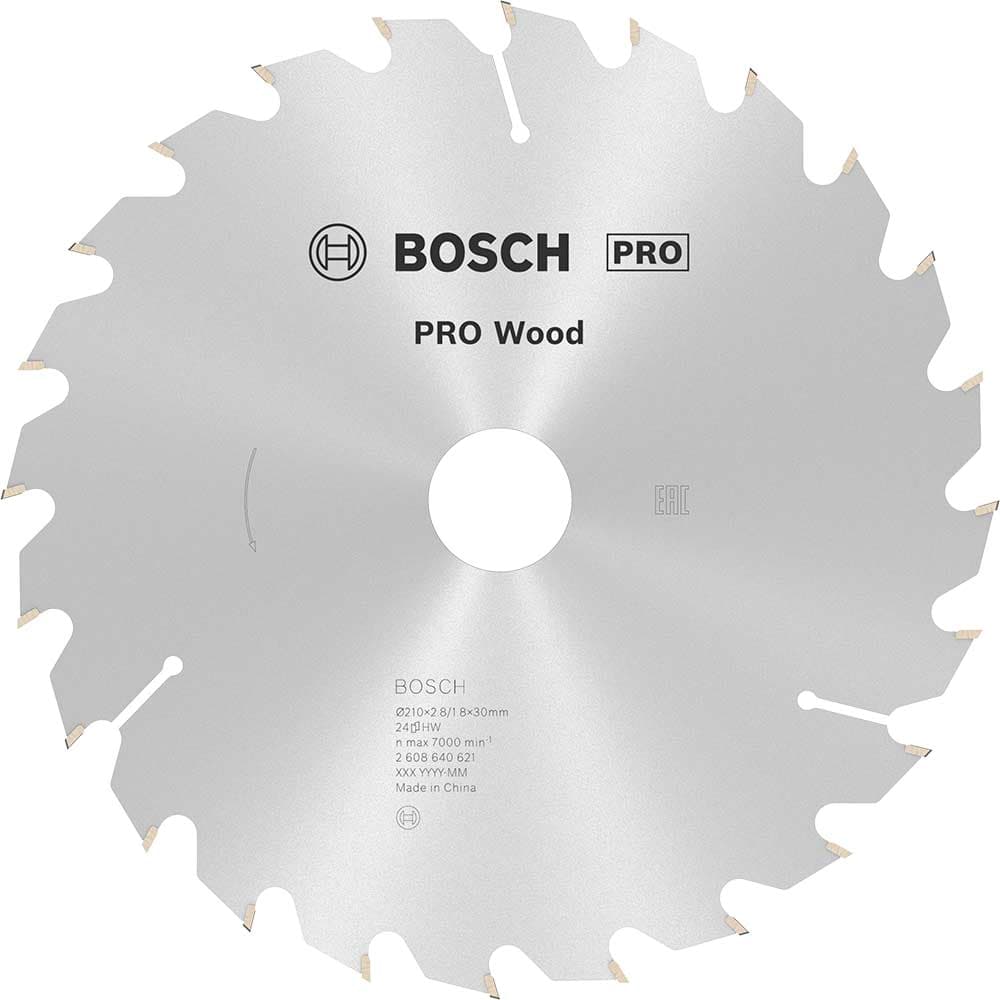 PRO Optiline Wood Cutting Saw Blade 210mm 24T 30mm