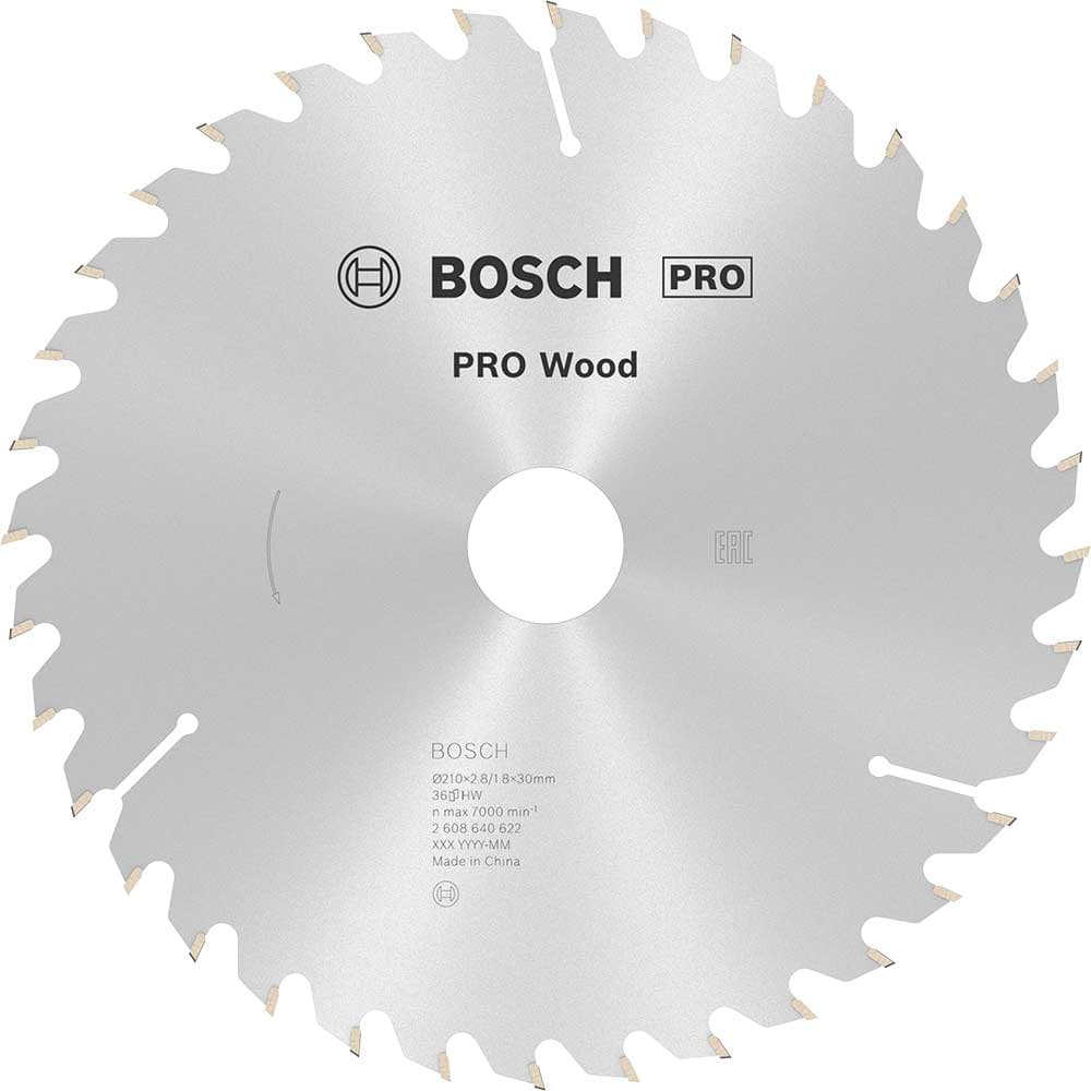 PRO Optiline Wood Cutting Saw Blade 210mm 36T 30mm