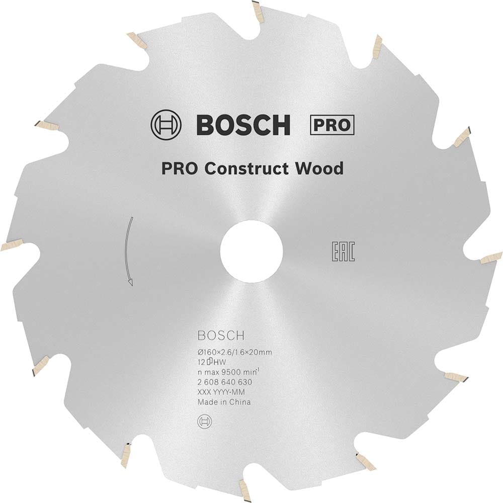PRO Construct Wood Cutting Saw Blade 160mm 12T 20mm