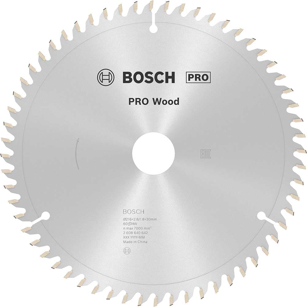 PRO Optiline Wood Cutting Mitre Saw Blade 216mm 60T 30mm