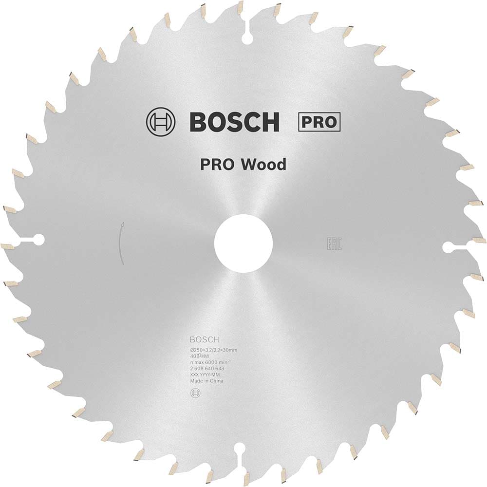 PRO Wood Cutting Mitre Saw Blade 250mm 40T 30mm