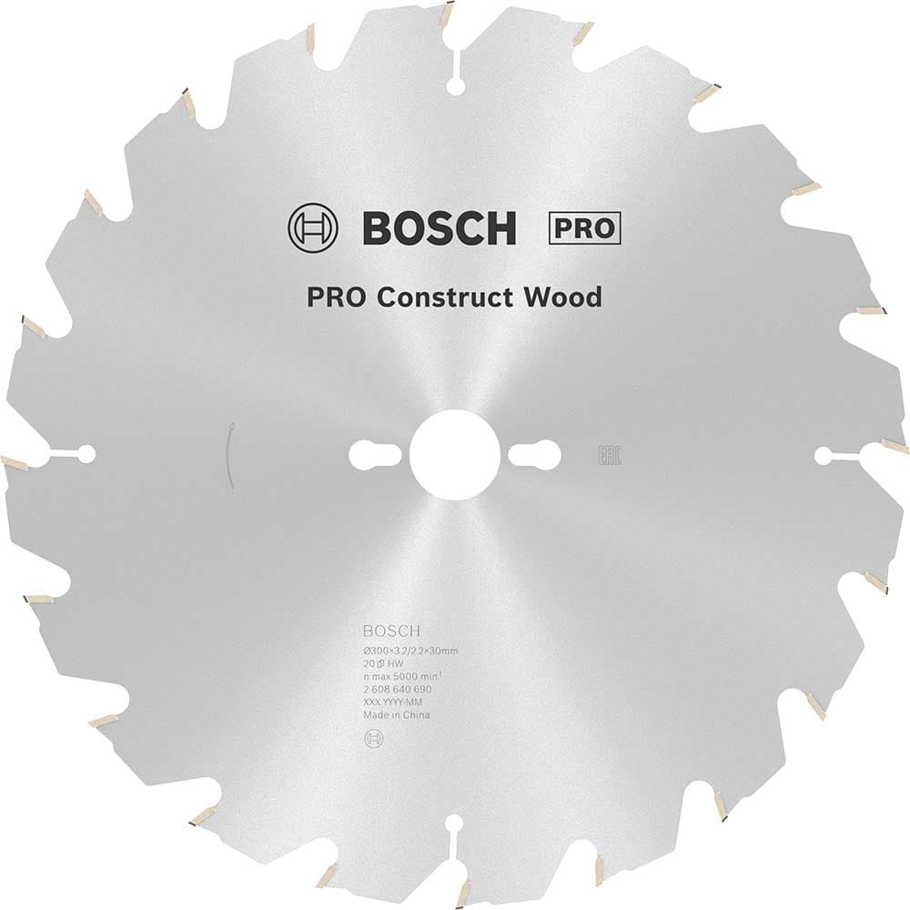 PRO Construct Nail Proof Wood Cutting Table Saw Blade 300mm 20T 30mm