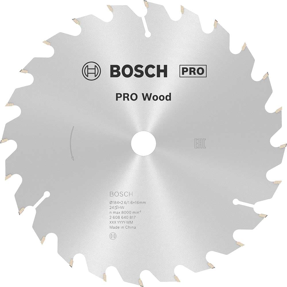 PRO Optiline Wood Cutting Saw Blade 184mm 24T 16mm