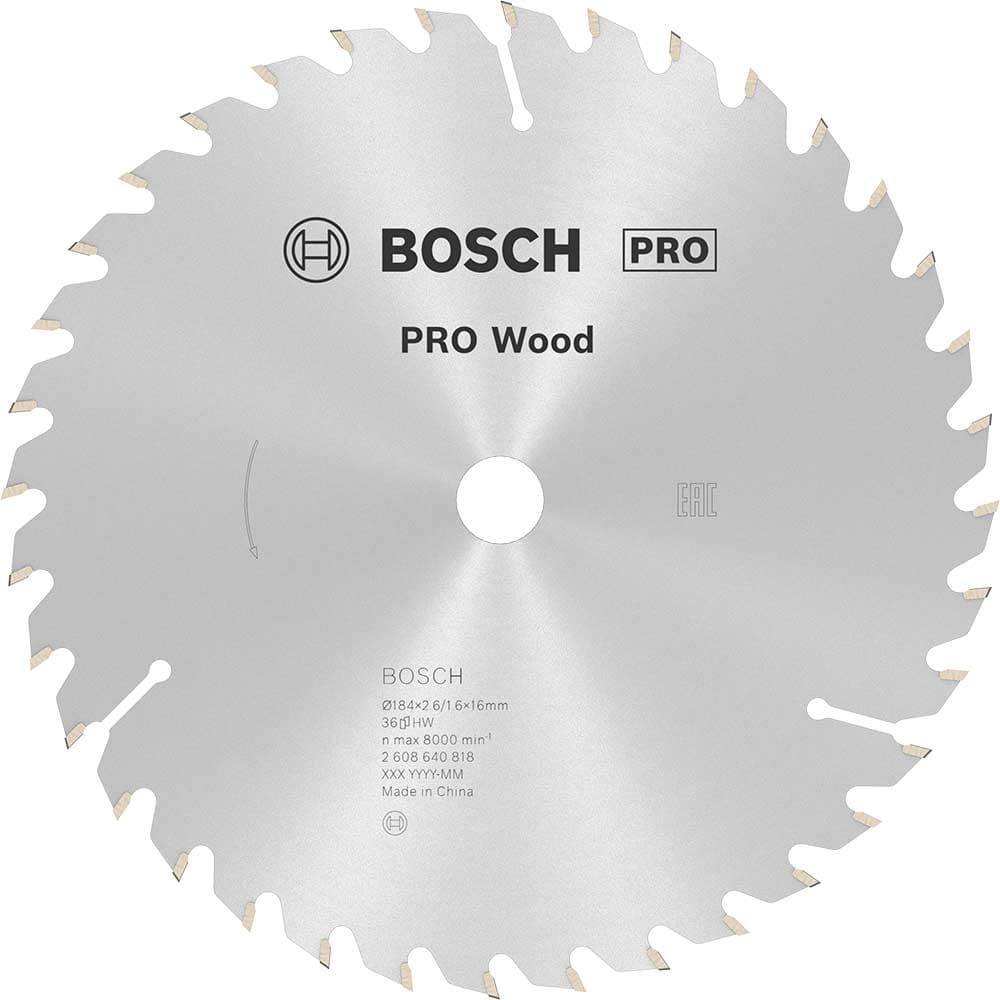 PRO Optiline Wood Cutting Saw Blade 184mm 36T 16mm