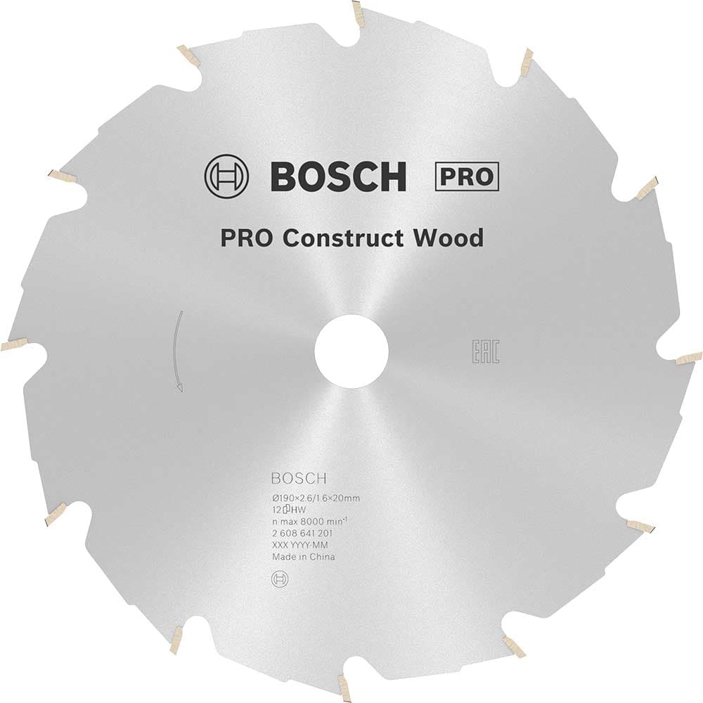 PRO Construct Wood Cutting Saw Blade 190mm 12T 20mm