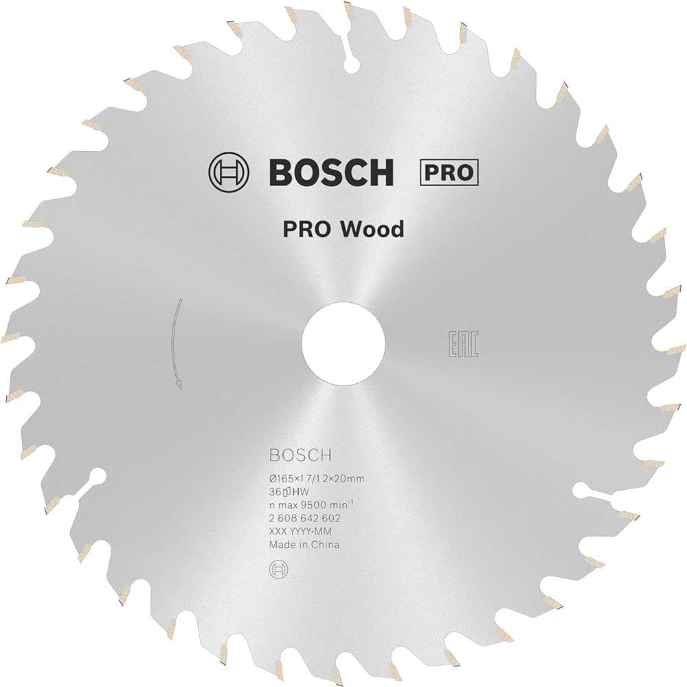 PRO Optiline Wood Cutting Saw Blade 165mm 36T 20mm