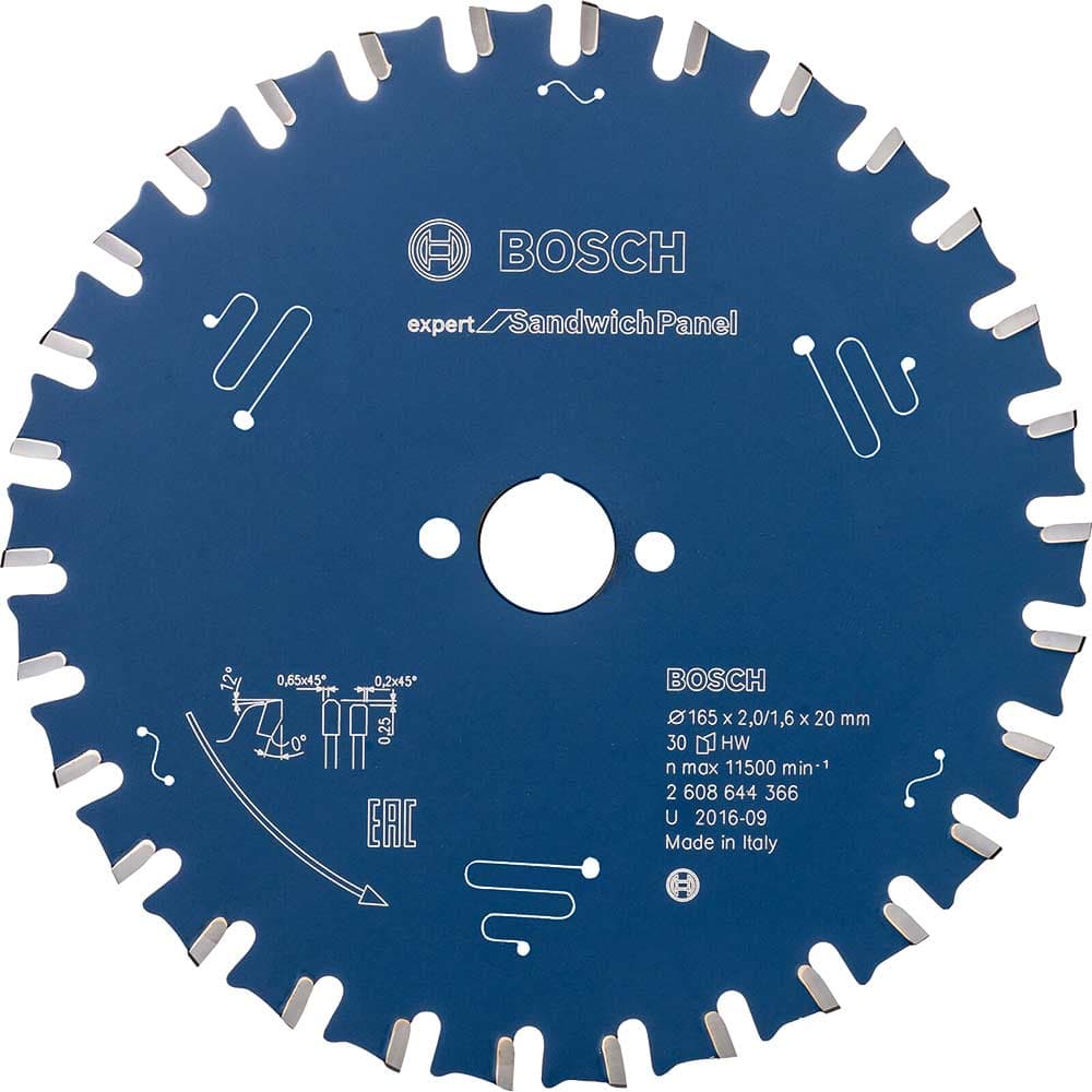 EXPERT Circular Saw Blade Sandwich Panel 165mm 30T 20mm