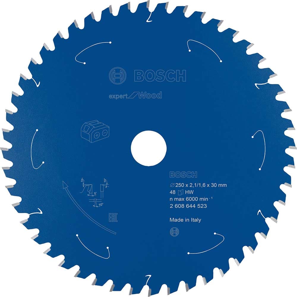 EXPERT Wood Cutting Cordless Mitre Saw Blade 250mm 48T 30mm
