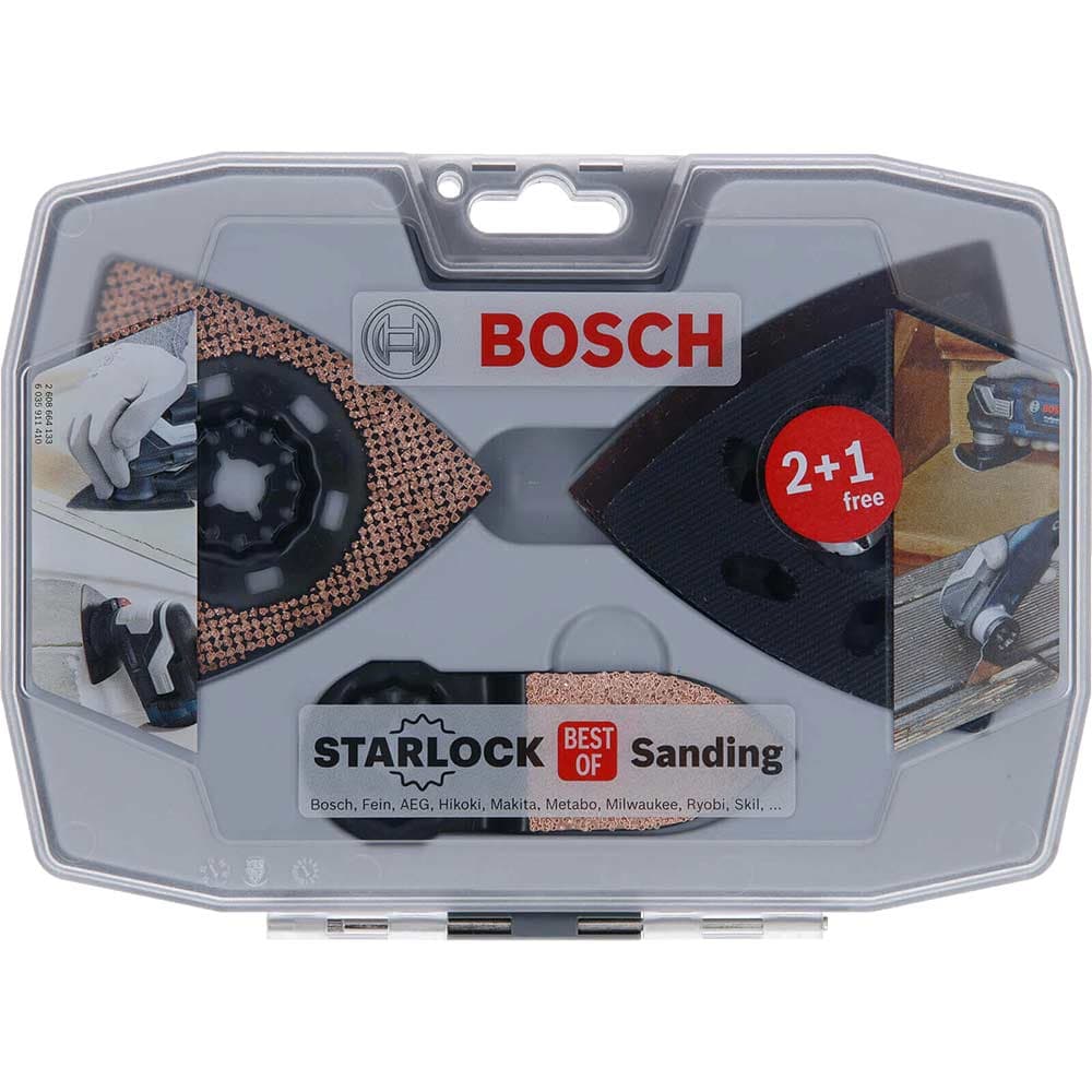 3 Piece Universal Starlock Oscillating Tool Sanding Set
