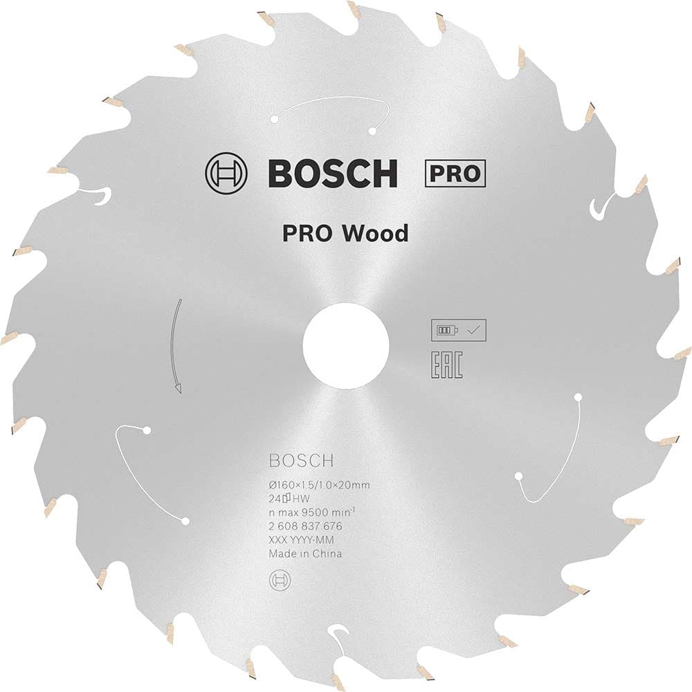 PRO Cordless Wood Cutting Circular Saw Blade 160mm 24T 20mm